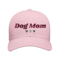 Load image into Gallery viewer, Pink - Dog Mom trucker hat, front view on white
