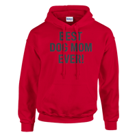 Load image into Gallery viewer, Red - Best Dog Mom Ever hoodie, plain front view on white
