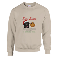Load image into Gallery viewer, Sand - Dear Santa Lab sweatshirt, plain front view on white

