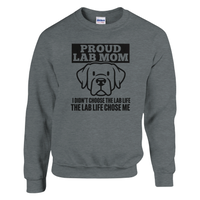 Load image into Gallery viewer, Sport Grey - Proud Lab Mom sweatshirt, plain front view on white
