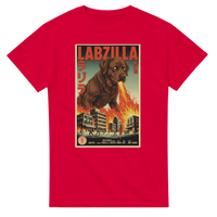 Load image into Gallery viewer, Red - Labzilla tee, plain front view on white
