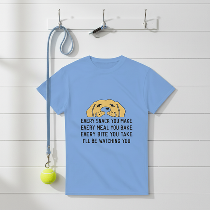 Blue - Classic Labrador Retriever tee, flat lay