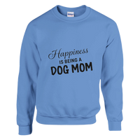 Load image into Gallery viewer, Carolina Blue - Happiness Is Being a Dog Mom sweatshirt, plain front view on white

