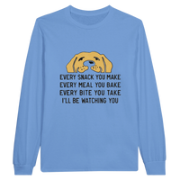 Load image into Gallery viewer, Carolina Blue - Classic Labrador Retriever long sleeve tee, plain front view on white
