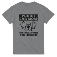 Load image into Gallery viewer, Sport Grey - Proud Lab Mom tee, plain front view on white
