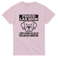 Load image into Gallery viewer, Light Pink - Proud Lab Mom tee, plain front view on white

