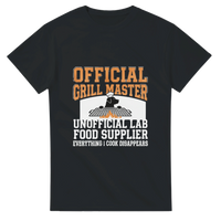 Load image into Gallery viewer, Black - Official Grill Master Lab tee, plain front view on white
