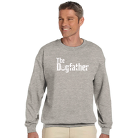 Load image into Gallery viewer, Ash - The Dogfather sweatshirt, worn by a man, plain light background
