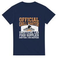 Load image into Gallery viewer, Navy - Official Grill Master Lab tee, plain front view on white
