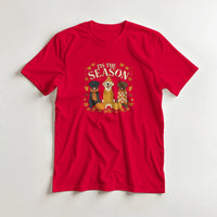 Load image into Gallery viewer, Red - Tis the Season fall Labs tee, laid flat on a white surface
