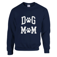 Load image into Gallery viewer, Navy - Dog Mom sweatshirt, plain front view on white
