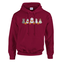 Load image into Gallery viewer, Cardinal Red - Dog Ghost Halloween hoodie, plain front view on white
