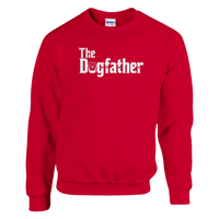 Load image into Gallery viewer, Red - The Dogfather sweatshirt, plain front view on white
