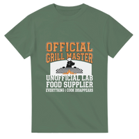 Load image into Gallery viewer, Military Green - Official Grill Master Lab tee, plain front view on white
