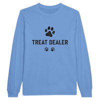 Load image into Gallery viewer, Carolina Blue - Treat Dealer long sleeve tee, plain front view on white
