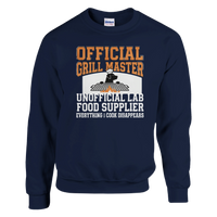 Load image into Gallery viewer, Navy - Official Grill Master Lab sweatshirt, plain front view on white
