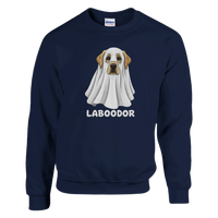 Load image into Gallery viewer, Navy - Laboodor Halloween sweatshirt, plain front view on white
