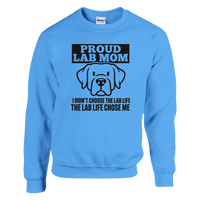 Load image into Gallery viewer, Carolina Blue - Proud Lab Mom sweatshirt, plain front view on white
