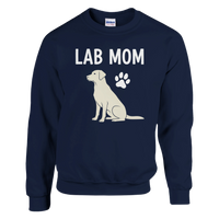 Load image into Gallery viewer, Navy - Lab Mom sweatshirt, plain front view on white
