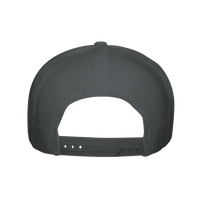 Load image into Gallery viewer, Charcoal - Yes I Herd You Border Collie trucker hat, back view showing the mesh and snapback
