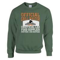 Load image into Gallery viewer, Military Green - Official Grill Master Lab sweatshirt, plain front view on white
