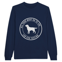 Load image into Gallery viewer, Navy - Lab For Testing long sleeve tee, plain front view on white
