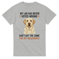 Load image into Gallery viewer, Ash - My Lab Has Never Voted Wrong tee, plain front view on white
