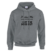 Load image into Gallery viewer, Sport Grey - It Was Me I Let The Dogs Out hoodie, plain front view on white
