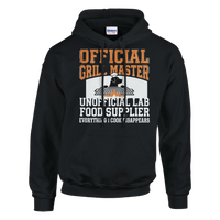 Load image into Gallery viewer, Black - Official Grill Master Lab hoodie, plain front view on white

