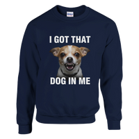 Load image into Gallery viewer, Navy - I Got That Dog In Me sweatshirt, plain front view on white

