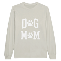 Load image into Gallery viewer, Ash - Dog Mom long sleeve tee, plain front view on white
