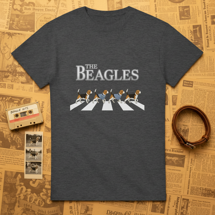 Gray - The Beagles tee, flat lay