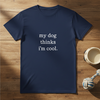 Load image into Gallery viewer, Navy tee - wood table
